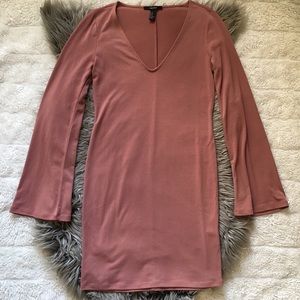 Bell-Sleeved Mini Dress